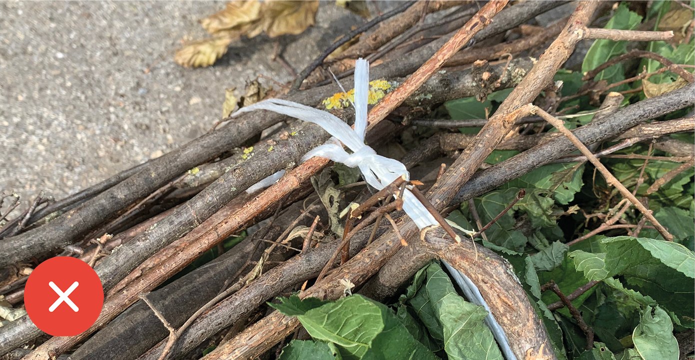 Bündel mit falscher Schnur